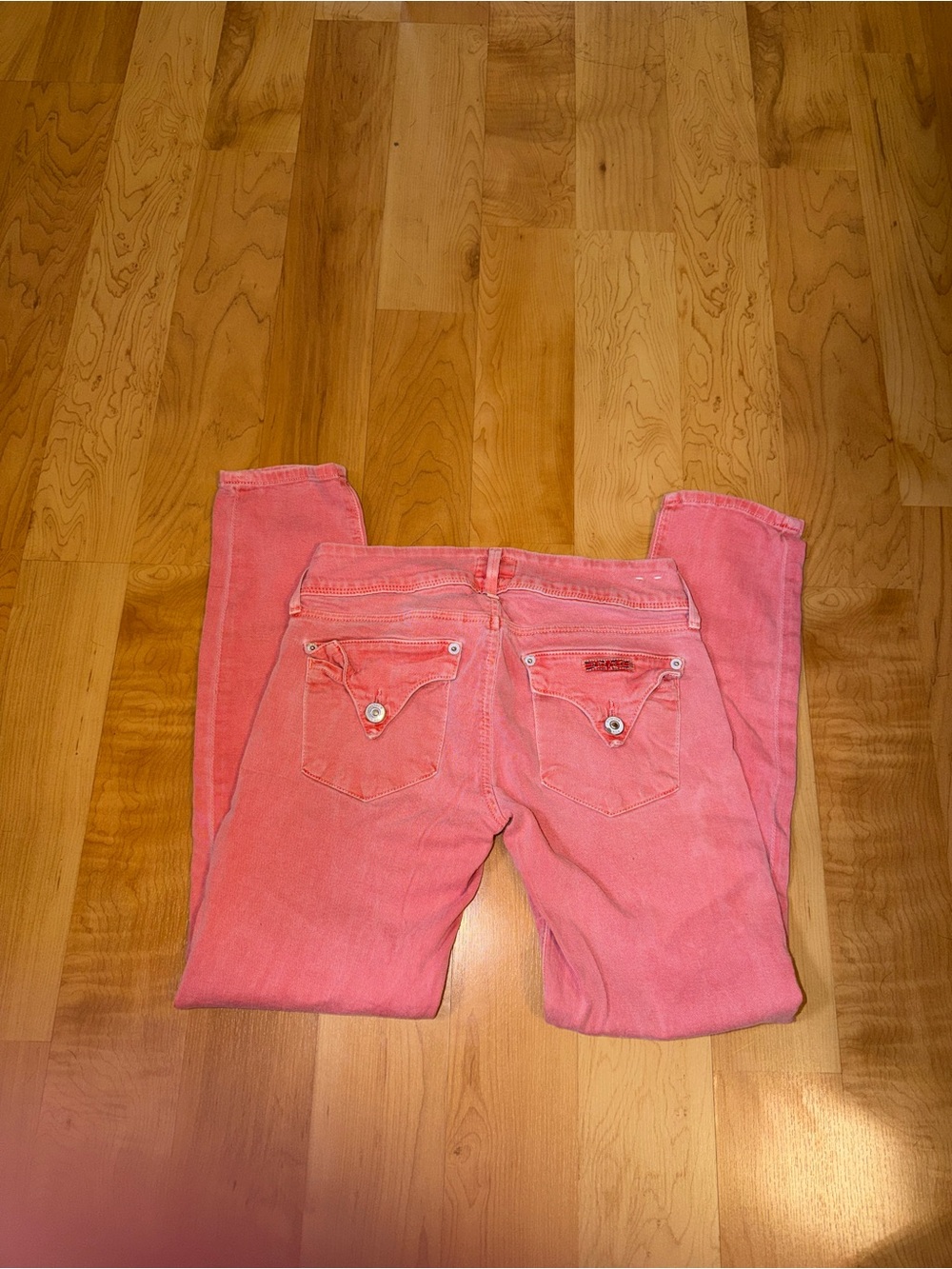 Hudson Jeans Coral Pink Skinny Jeans - Picture 3 of 4
